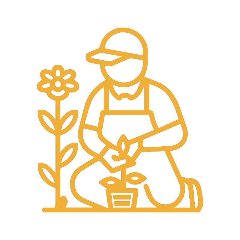 Ícono de personal de jardinería