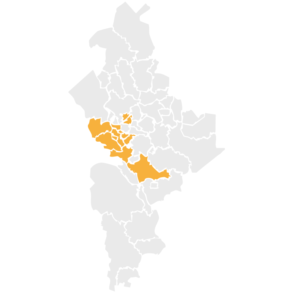 Mapa de cobertura de fumigación en Nuevo León
